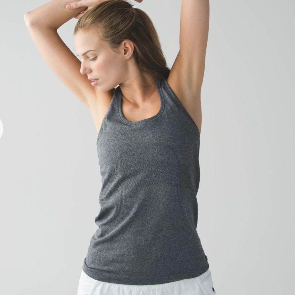 Lululemon Swiftly Tech Racerback in Heathered Black Size 4 - Picture 3 of 12